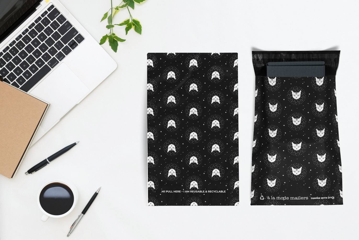 Reusable eco-friendly durable waterproof tear-resistant non-see-through self sealing cute poly mailer shipping envelope mailing bags for small business eBay Poshmark Etsy Depop Shopify thrift resellers clothing