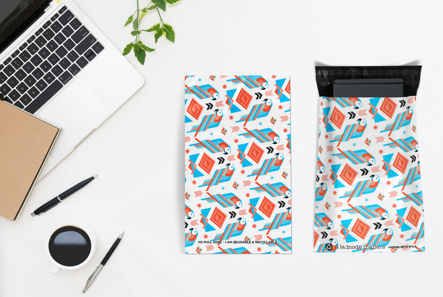 Reusable eco-friendly durable waterproof tear-resistant non-see-through self sealing cute poly mailer shipping envelope mailing bags for small business eBay Poshmark Etsy Depop Shopify thrift resellers clothing