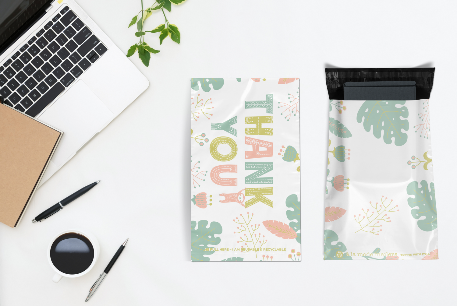 Reusable eco-friendly durable waterproof tear-resistant non-see-through self sealing cute poly mailer shipping envelope mailing bags for small business eBay Poshmark Etsy Depop Shopify thrift resellers clothing