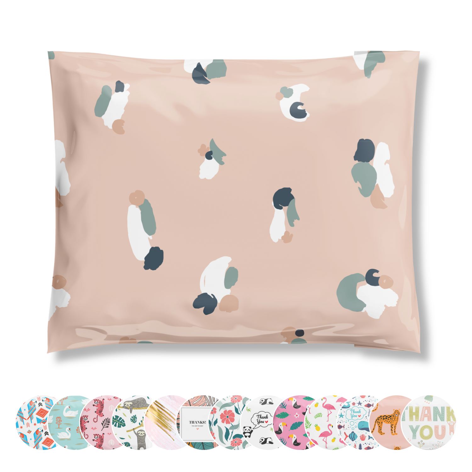 Reusable eco-friendly durable waterproof tear-resistant non-see-through self sealing cute poly mailer shipping envelope mailing bags for small business eBay Poshmark Etsy Depop Shopify thrift resellers clothing