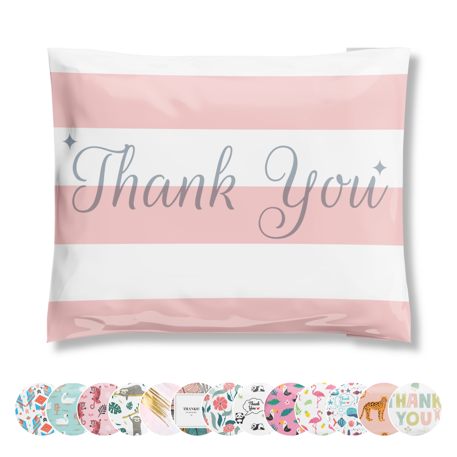 Reusable eco-friendly durable waterproof tear-resistant non-see-through self sealing cute poly mailer shipping envelope mailing bags for small business eBay Poshmark Etsy Depop Shopify thrift resellers clothing