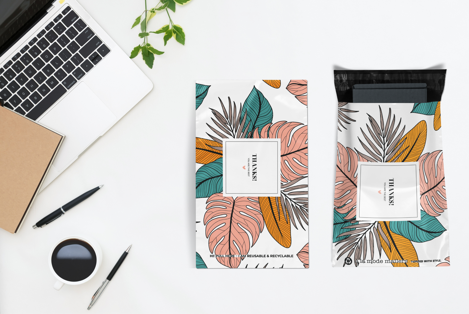 Reusable eco-friendly durable waterproof tear-resistant non-see-through self sealing cute poly mailer shipping envelope mailing bags for small business eBay Poshmark Etsy Depop Shopify thrift resellers clothing