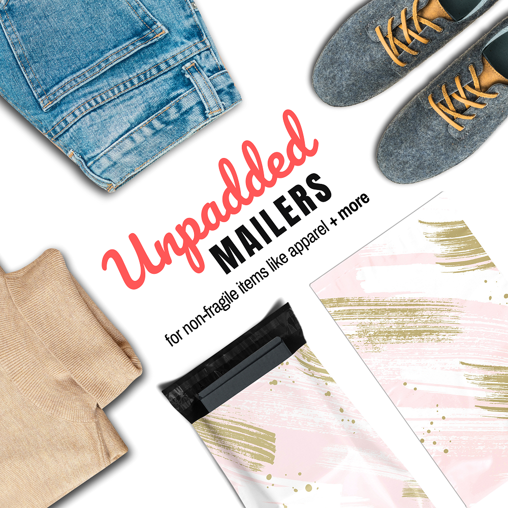 Reusable eco-friendly durable waterproof tear-resistant non-see-through self sealing cute poly mailer shipping envelope mailing bags for small business eBay Poshmark Etsy Depop Shopify thrift resellers clothing