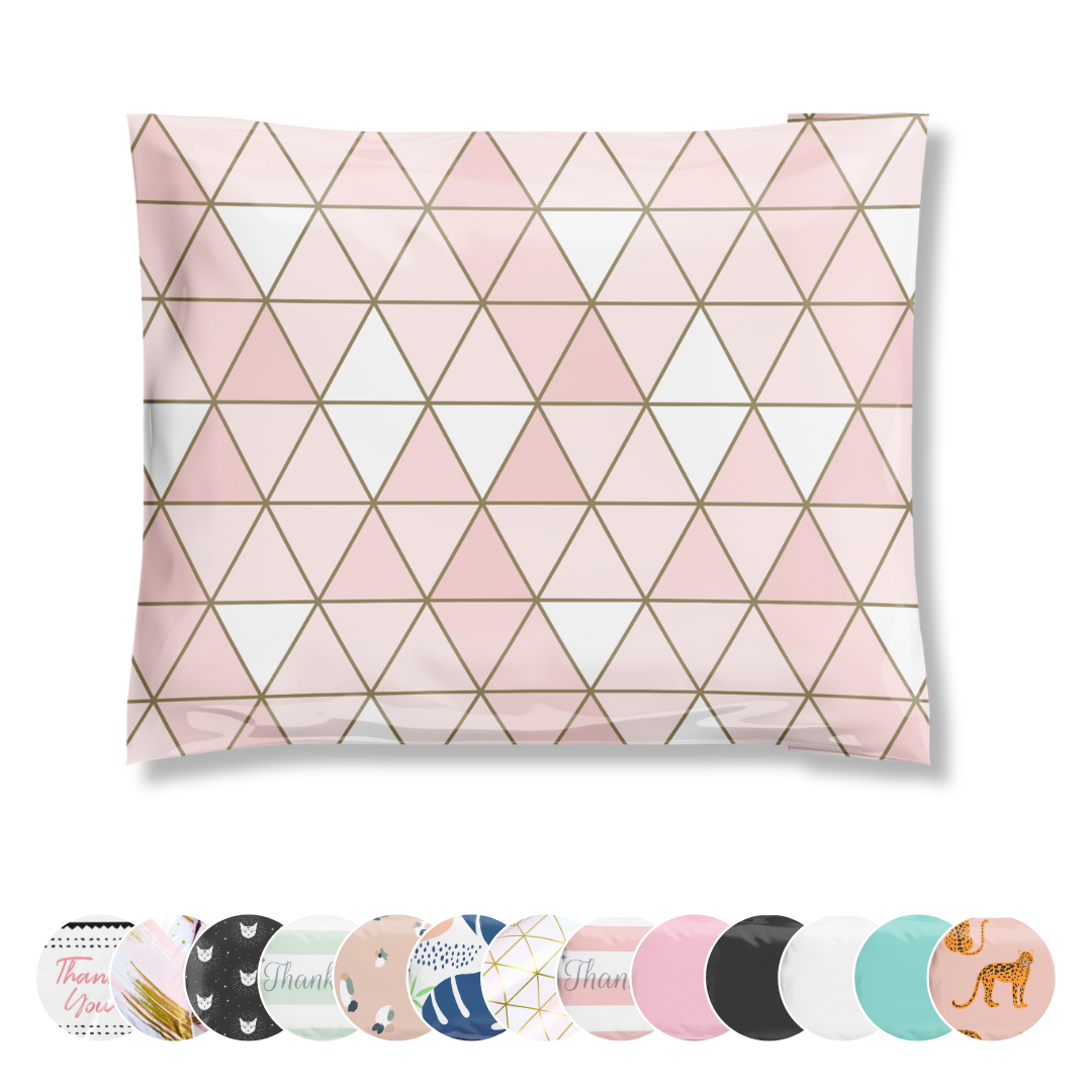 Reusable eco-friendly durable waterproof tear-resistant non-see-through self sealing cute poly mailer shipping envelope mailing bags for small business eBay Poshmark Etsy Depop Shopify thrift resellers clothing