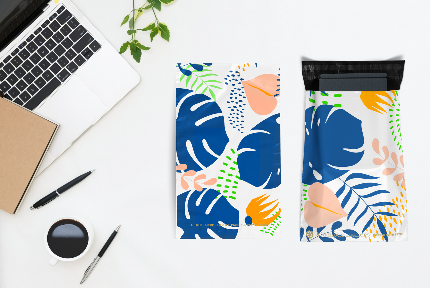 Reusable eco-friendly durable waterproof tear-resistant non-see-through self sealing cute poly mailer shipping envelope mailing bags for small business eBay Poshmark Etsy Depop Shopify thrift resellers clothing