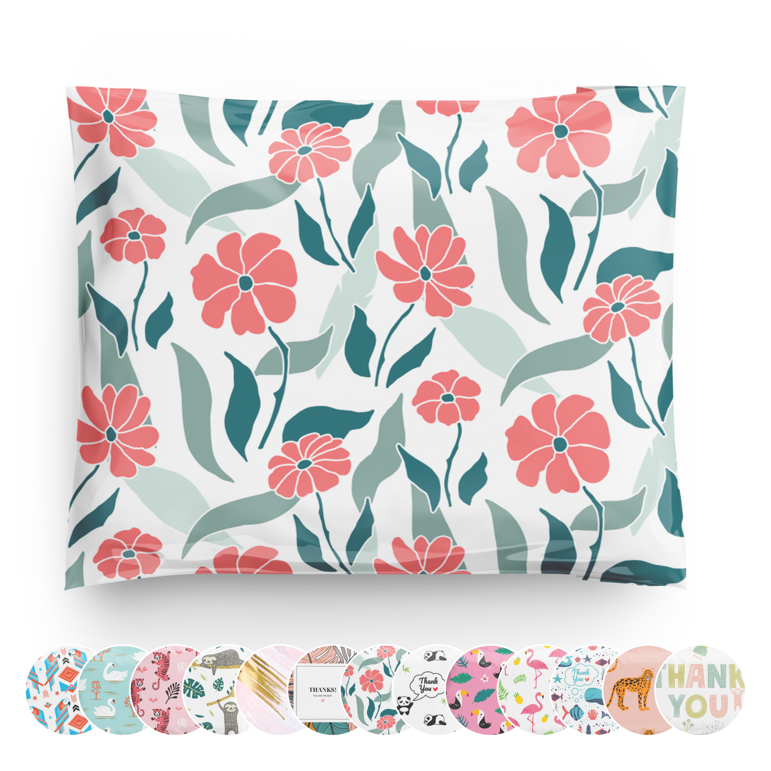 Reusable eco-friendly durable waterproof tear-resistant non-see-through self sealing cute poly mailer shipping envelope mailing bags for small business eBay Poshmark Etsy Depop Shopify thrift resellers clothing