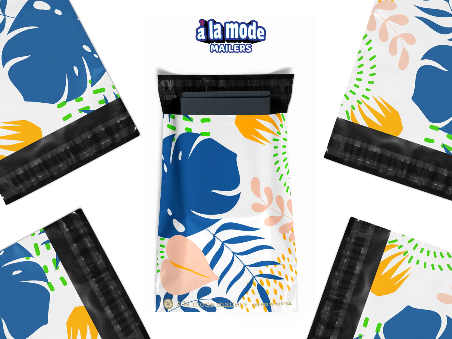 Reusable eco-friendly durable waterproof tear-resistant non-see-through self sealing cute poly mailer shipping envelope mailing bags for small business eBay Poshmark Etsy Depop Shopify thrift resellers clothing