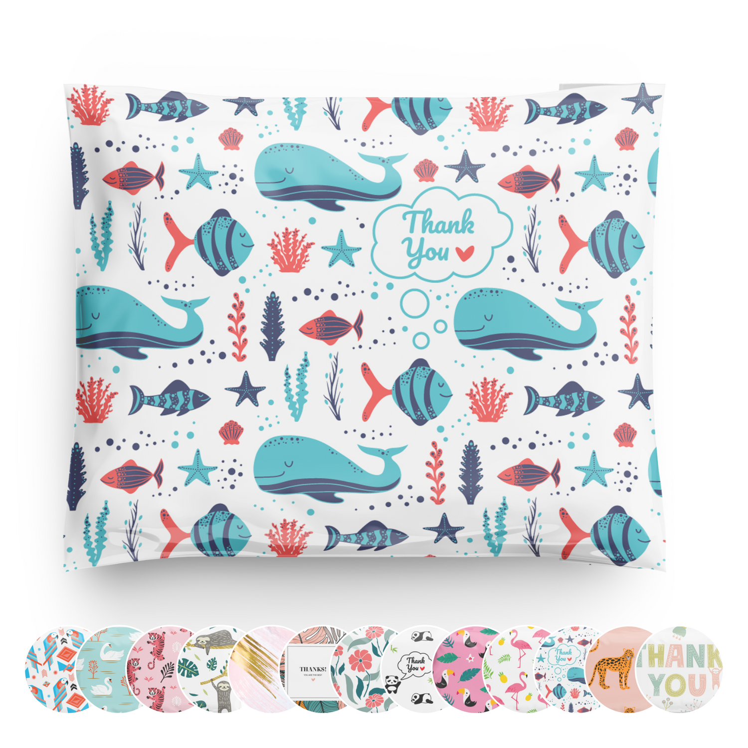 Reusable eco-friendly durable waterproof tear-resistant non-see-through self sealing cute poly mailer shipping envelope mailing bags for small business eBay Poshmark Etsy Depop Shopify thrift resellers clothing