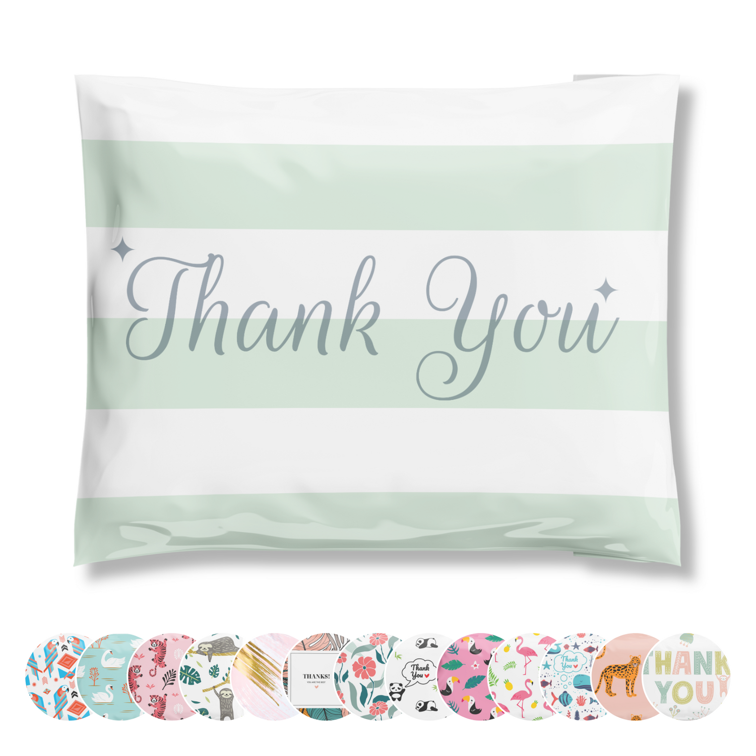 Reusable eco-friendly durable waterproof tear-resistant non-see-through self sealing cute poly mailer shipping envelope mailing bags for small business eBay Poshmark Etsy Depop Shopify thrift resellers clothing