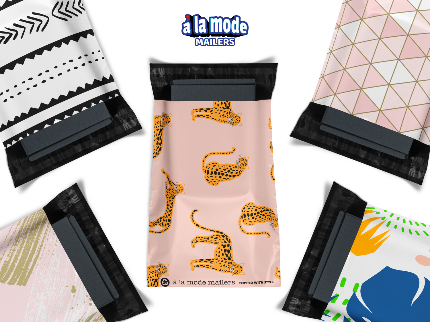 Reusable eco-friendly durable waterproof tear-resistant non-see-through self sealing cute poly mailer shipping envelope mailing bags for small business eBay Poshmark Etsy Depop Shopify thrift resellers clothing