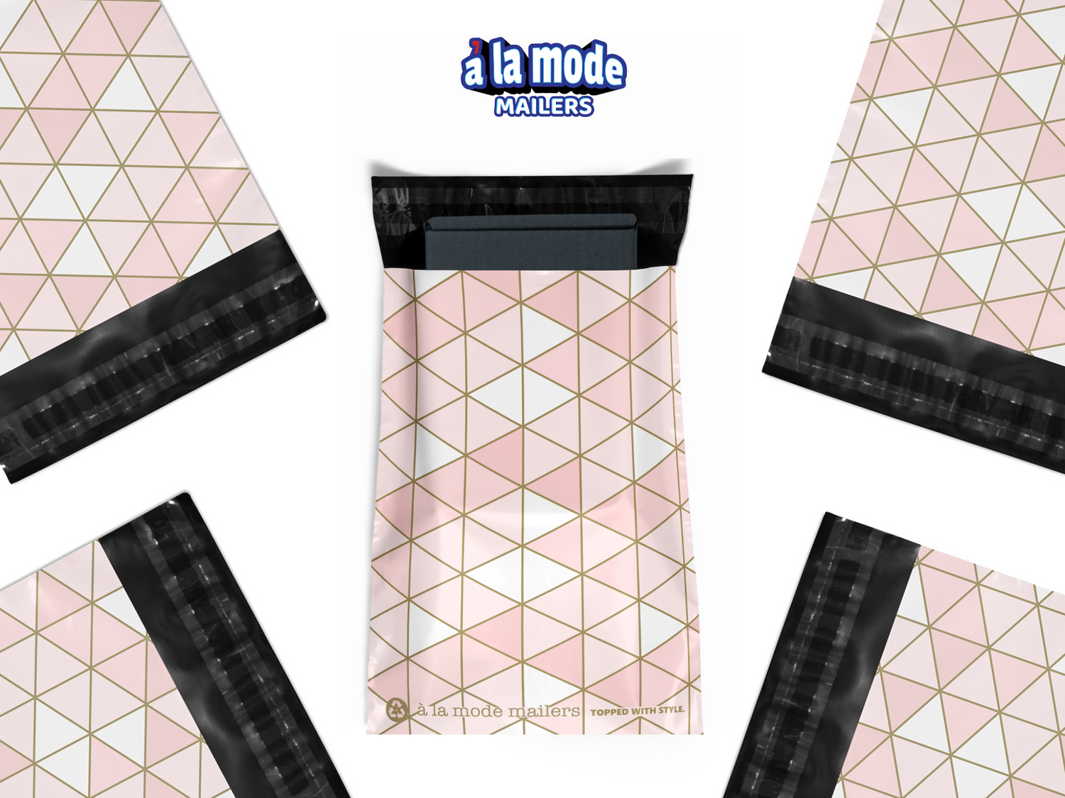 Reusable eco-friendly durable waterproof tear-resistant non-see-through self sealing cute poly mailer shipping envelope mailing bags for small business eBay Poshmark Etsy Depop Shopify thrift resellers clothing