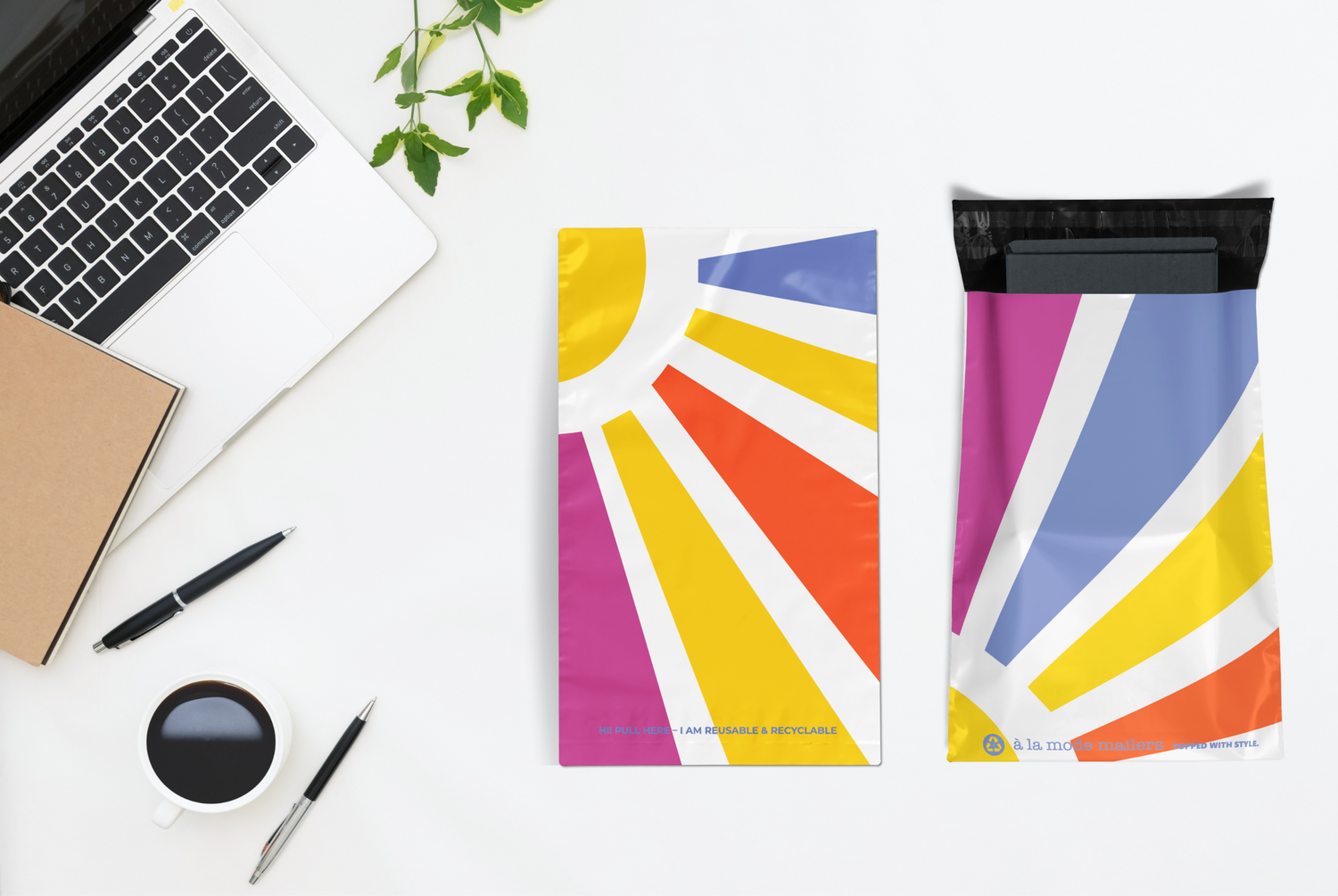 Reusable eco-friendly durable waterproof tear-resistant non-see-through self sealing cute poly mailer shipping envelope mailing bags for small business eBay Poshmark Etsy Depop Shopify thrift resellers clothing