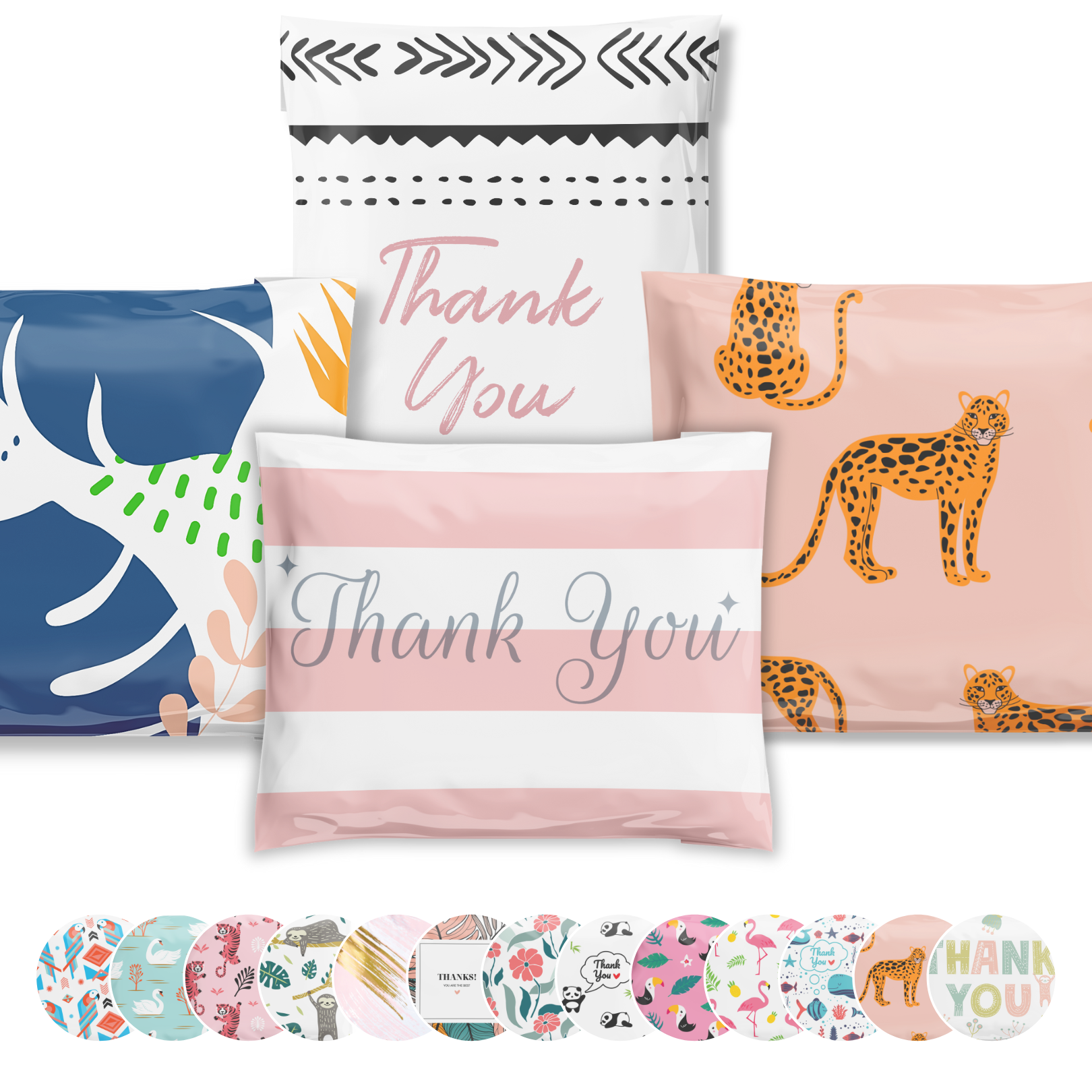 100 Pcs 6x9 Inch Poly Mailers – Waterproof, Self-Seal Daisy Print Shipping Bags For Small Business
