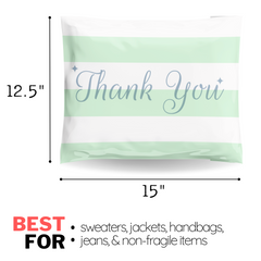 Reusable eco-friendly durable waterproof tear-resistant non-see-through self sealing cute poly mailer shipping envelope mailing bags for small business eBay Poshmark Etsy Depop Shopify thrift resellers clothing