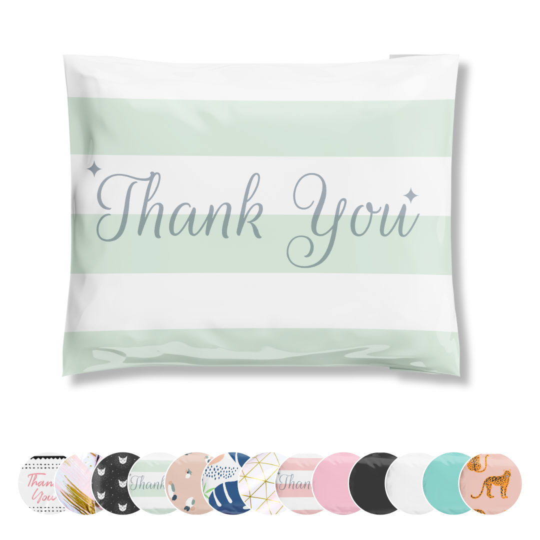 Reusable eco-friendly durable waterproof tear-resistant non-see-through self sealing cute poly mailer shipping envelope mailing bags for small business eBay Poshmark Etsy Depop Shopify thrift resellers clothing