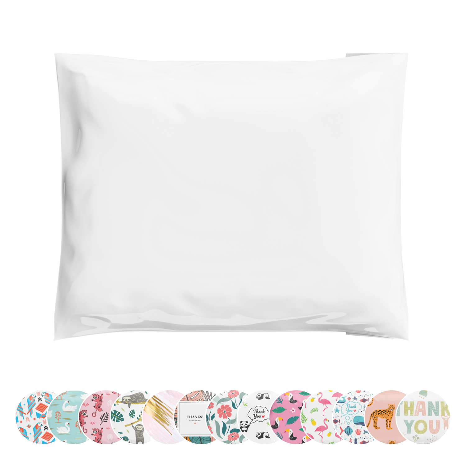 Eco-friendly durable waterproof tear-resistant non-see-through self sealing cute poly mailer shipping envelope mailing bags for small business eBay Poshmark Etsy Depop Shopify thrift resellers clothing